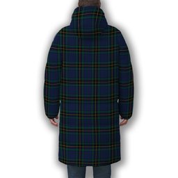 ScotsTee Shop Scottish Murray of Elibank Modern Premium Tartan Long Down Jacket Winter White Duck Down Plaid