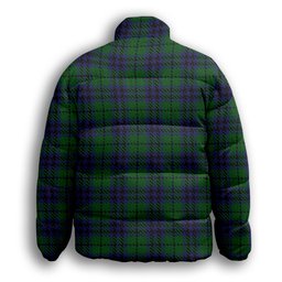 ScotsTee Shop Scottish Austin Premium Tartan Collar Down Jacket Winter White Duck Down Plaid