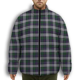 ScotsTee Shop Scottish Argyle Dress Premium Tartan Collar Down Jacket Winter White Duck Down Plaid