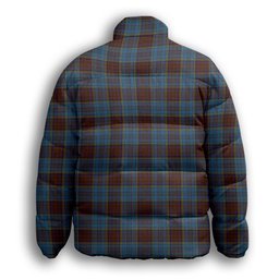 ScotsTee Shop Scottish Anderson Paton Premium Tartan Collar Down Jacket Winter White Duck Down Plaid