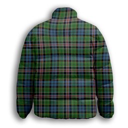 ScotsTee Shop Scottish Allison Ancient Premium Tartan Collar Down Jacket Winter White Duck Down Plaid