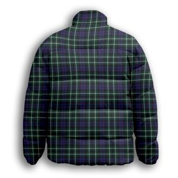 ScotsTee Shop Scottish Allardice Premium Tartan Collar Down Jacket Winter White Duck Down Plaid