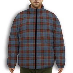 ScotsTee Shop Scottish Anderson MacGregor Hastie 1 Premium Tartan Collar Down Jacket Winter White Duck Down Plaid
