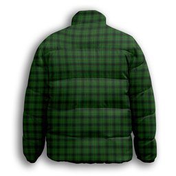 ScotsTee Shop Scottish Arthur Highland Society Premium Tartan Collar Down Jacket Winter White Duck Down Plaid