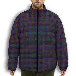 ScotsTee Shop Scottish Austin Wilsons No 137 Premium Tartan Collar Down Jacket Winter White Duck Down Plaid