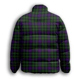 ScotsTee Shop Scottish Abercrombie Wilsons Premium Tartan Collar Down Jacket Winter White Duck Down Plaid