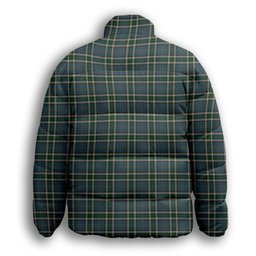 ScotsTee Shop Scottish Bahamas Premium Tartan Collar Down Jacket Winter White Duck Down Plaid