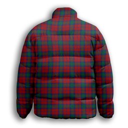 ScotsTee Shop Scottish Auchinleck Premium Tartan Collar Down Jacket Winter White Duck Down Plaid