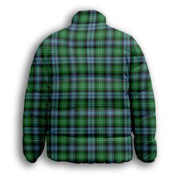 ScotsTee Shop Scottish Arbuthnot Ancient Premium Tartan Collar Down Jacket Winter White Duck Down Plaid