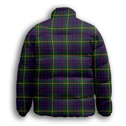 ScotsTee Shop Scottish Austin Wilsons No 173 Premium Tartan Collar Down Jacket Winter White Duck Down Plaid