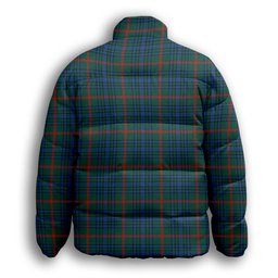 ScotsTee Shop Scottish Aiton Modern Premium Tartan Collar Down Jacket Winter White Duck Down Plaid