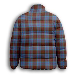 ScotsTee Shop Scottish Anderson Modern Premium Tartan Collar Down Jacket Winter White Duck Down Plaid
