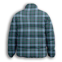 ScotsTee Shop Scottish Alexander of Menstry Hunting Ancient Premium Tartan Collar Down Jacket Winter White Duck Down Plaid