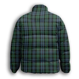 ScotsTee Shop Scottish Arbuthnott - TD Premium Tartan Collar Down Jacket Winter White Duck Down Plaid