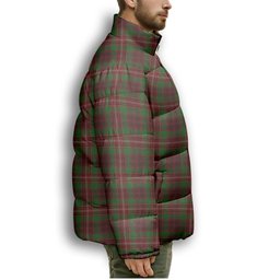 ScotsTee Shop Scottish Ainslie 2 Premium Tartan Collar Down Jacket Winter White Duck Down Plaid