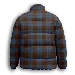 ScotsTee Shop Scottish Anderson MacGregor Hastie 4 Premium Tartan Collar Down Jacket Winter White Duck Down Plaid