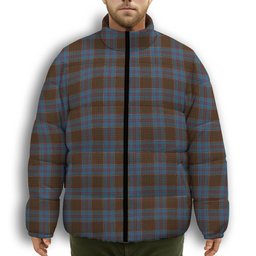 ScotsTee Shop Scottish Anderson MacGregor Hastie 4 Premium Tartan Collar Down Jacket Winter White Duck Down Plaid