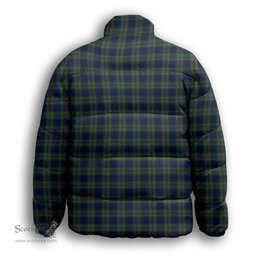 ScotsTee Shop Scottish Australian National Premium Tartan Collar Down Jacket Winter White Duck Down Plaid