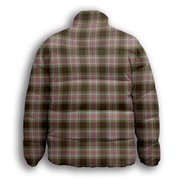 ScotsTee Shop Scottish Anderson Dress Premium Tartan Collar Down Jacket Winter White Duck Down Plaid