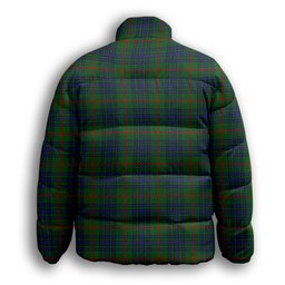 ScotsTee Shop Scottish Ayton Premium Tartan Collar Down Jacket Winter White Duck Down Plaid