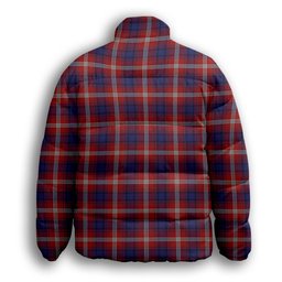ScotsTee Shop Scottish Ainslie Premium Tartan Collar Down Jacket Winter White Duck Down Plaid