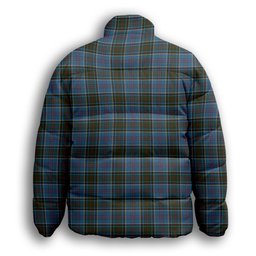 ScotsTee Shop Scottish Anderson Old Makinlay Premium Tartan Collar Down Jacket Winter White Duck Down Plaid