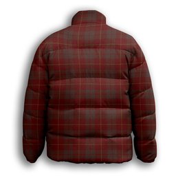 ScotsTee Shop Scottish Bryce Premium Tartan Collar Down Jacket Winter White Duck Down Plaid