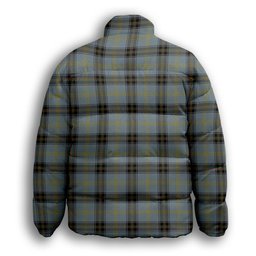 ScotsTee Shop Scottish Bell of the Borders Premium Tartan Collar Down Jacket Winter White Duck Down Plaid