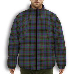 ScotsTee Shop Scottish Brodie Hunting Modern Premium Tartan Collar Down Jacket Winter White Duck Down Plaid