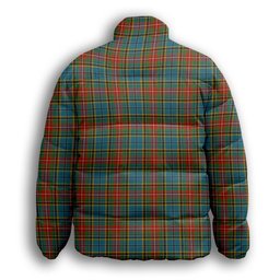 ScotsTee Shop Scottish Beattie (Beatty) Ancient Premium Tartan Collar Down Jacket Winter White Duck Down Plaid