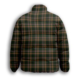 ScotsTee Shop Scottish Buchanan Hunting SC Premium Tartan Collar Down Jacket Winter White Duck Down Plaid