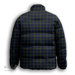 ScotsTee Shop Scottish Bruce of Crionaich Premium Tartan Collar Down Jacket Winter White Duck Down Plaid