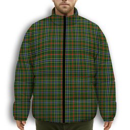 ScotsTee Shop Scottish Bisset SC Premium Tartan Collar Down Jacket Winter White Duck Down Plaid