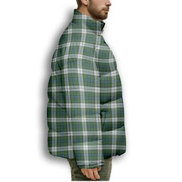ScotsTee Shop Scottish Black Watch Dress Ancient Premium Tartan Collar Down Jacket Winter White Duck Down Plaid