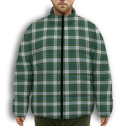 ScotsTee Shop Scottish Black Watch Dress Ancient Premium Tartan Collar Down Jacket Winter White Duck Down Plaid