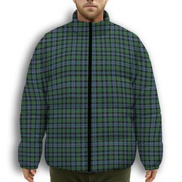 ScotsTee Shop Scottish Black Watch #3 Ancient Premium Tartan Collar Down Jacket Winter White Duck Down Plaid