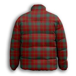 ScotsTee Shop Scottish Bronte Premium Tartan Collar Down Jacket Winter White Duck Down Plaid