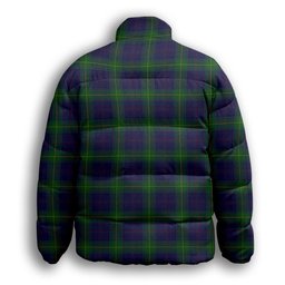 ScotsTee Shop Scottish Boyle Premium Tartan Collar Down Jacket Winter White Duck Down Plaid