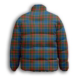 ScotsTee Shop Scottish Bethune Ancient Premium Tartan Collar Down Jacket Winter White Duck Down Plaid