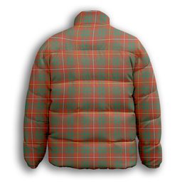 ScotsTee Shop Scottish Bruce Ancient Premium Tartan Collar Down Jacket Winter White Duck Down Plaid