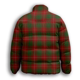 ScotsTee Shop Scottish Bruce Vestiarium Premium Tartan Collar Down Jacket Winter White Duck Down Plaid