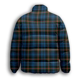 ScotsTee Shop Scottish Blanton Dress Premium Tartan Collar Down Jacket Winter White Duck Down Plaid