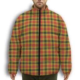 ScotsTee Shop Scottish Baxter SC Premium Tartan Collar Down Jacket Winter White Duck Down Plaid