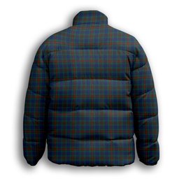 ScotsTee Shop Scottish Buchanan Hunting Modern Premium Tartan Collar Down Jacket Winter White Duck Down Plaid