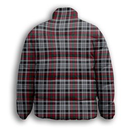 ScotsTee Shop Scottish Borthwick Dress Modern Premium Tartan Collar Down Jacket Winter White Duck Down Plaid