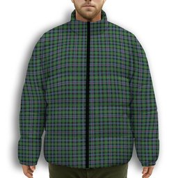 ScotsTee Shop Scottish Baillie of Lamington Modern Clan Premium Tartan Collar Down Jacket Winter White Duck Down Plaid