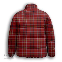 ScotsTee Shop Scottish Brodie W & A Smith Premium Tartan Collar Down Jacket Winter White Duck Down Plaid