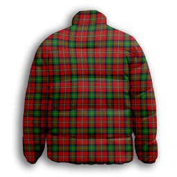 ScotsTee Shop Scottish Boyd Modern Premium Tartan Collar Down Jacket Winter White Duck Down Plaid