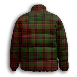 ScotsTee Shop Scottish Buchan Modern Premium Tartan Collar Down Jacket Winter White Duck Down Plaid