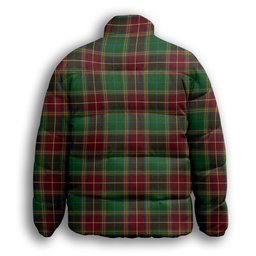 ScotsTee Shop Scottish Baxter Premium Tartan Collar Down Jacket Winter White Duck Down Plaid